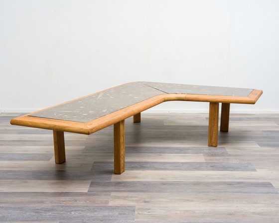 Image 1 of Couchtisch  Boomerang, Fossilstein Marmor 70Er Jahre