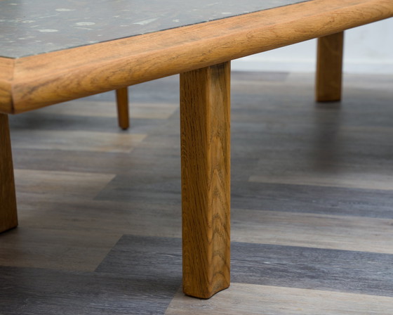 Image 1 of Couchtisch  Boomerang, Fossilstein Marmor 70Er Jahre