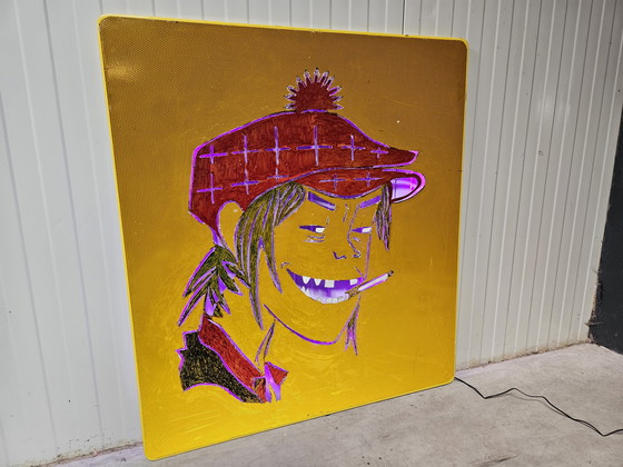 Image 1 of Gorillaz-Kunstwerk groß, beleuchtet