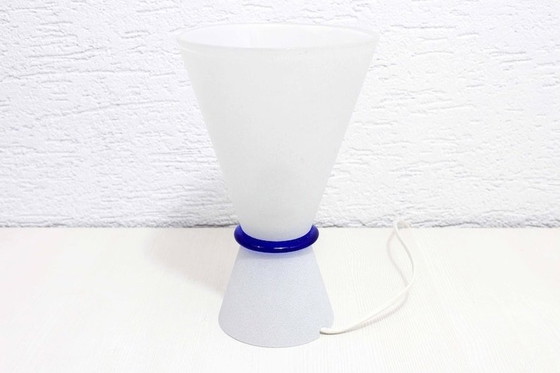 Image 1 of Memphis Stil Diabolo Lampe aus Glas 1980