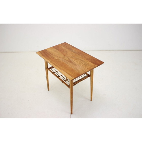 Image 1 of Mid-Century Massivholz Beistelltisch Uluv, Tschechoslowakei 1960er Jahre