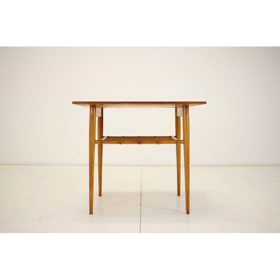 Image 1 of Mid-Century Massivholz Beistelltisch Uluv, Tschechoslowakei 1960er Jahre