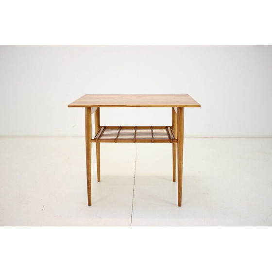 Image 1 of Mid-Century Massivholz Beistelltisch Uluv, Tschechoslowakei 1960er Jahre