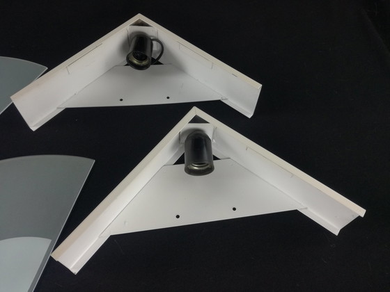 Image 1 of Minimalistische Dreieckige Wandleuchten, 2er-Set, 1980S