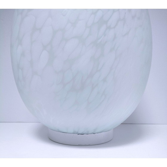 Image 1 of Eiförmige Vintage-Lampe aus gesprenkeltem Glas für Domec Luminaires, Frankreich 1970