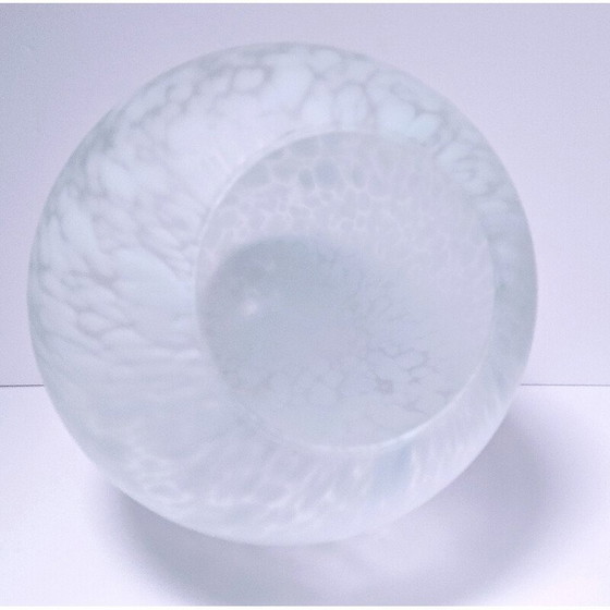 Image 1 of Eiförmige Vintage-Lampe aus gesprenkeltem Glas für Domec Luminaires, Frankreich 1970