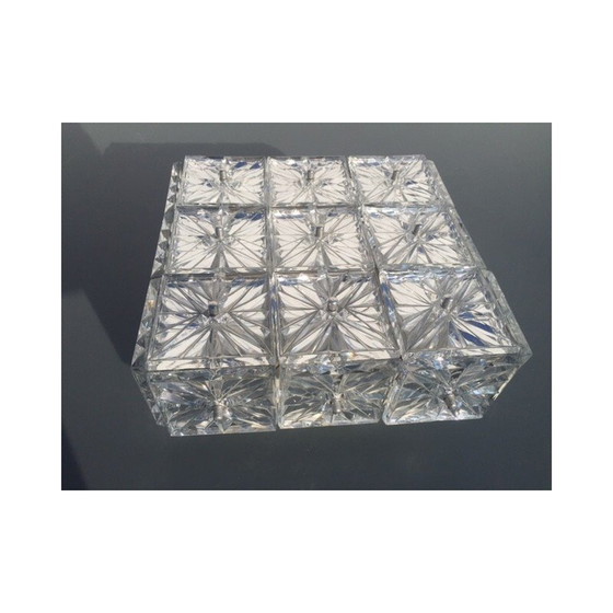 Image 1 of Paar alte Wandlampen aus Kristall und Metall von Kinkeldey, Deutschland 1970