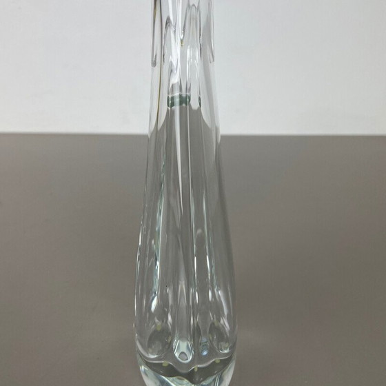 Image 1 of Blumenvase aus Kristallglas von Flavio Poli für Art Vannes, Frankreich 1970er Jahre
