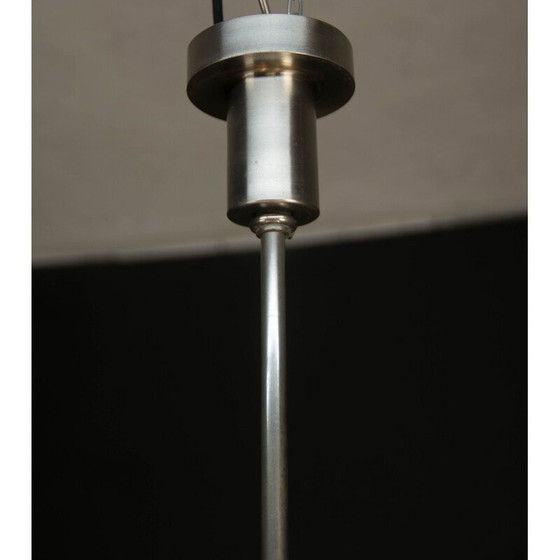 Image 1 of Vintage vernickelt Art Deco oder Bauhaus Kronleuchter mit 4 Flammen, 1920