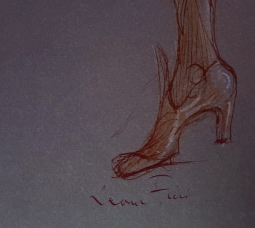 Leonor Fini: "Die Flucht, Passionsfrüchte" Heliogravüre, in der Platte signiert.