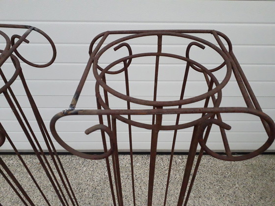 Image 1 of 2x Vintage Metall Ionische Säulen