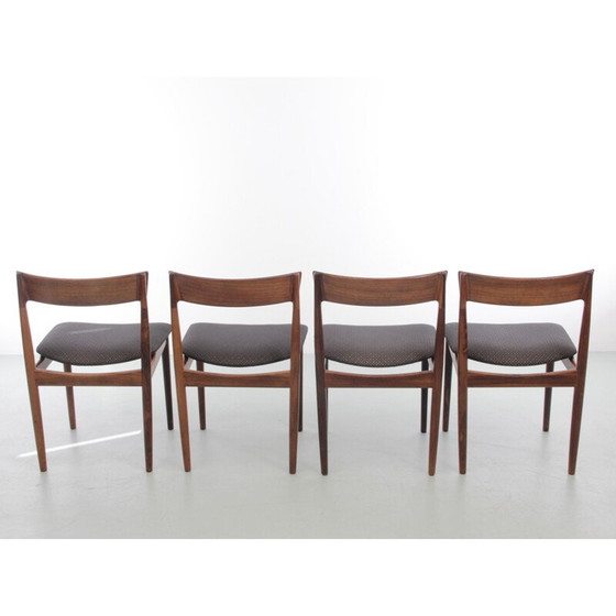 Image 1 of Satz von 4 skandinavischen Vintage-Stühlen aus Teakholz von Harry Rosengren Hansen für Brande Møbelindustri, 1960