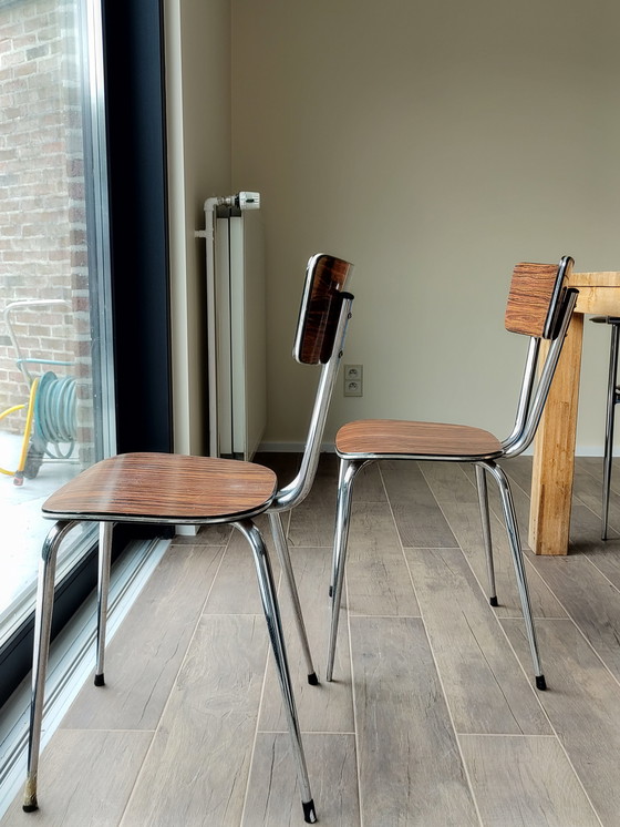 Image 1 of 2x Vintage 1960er Küchenstühle