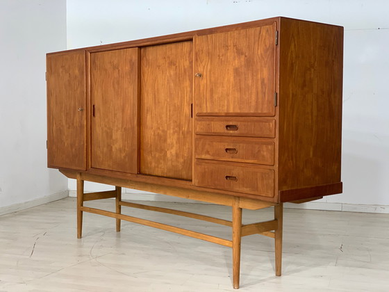 Image 1 of Danish teak highboard schrank wohnzimmerschrank vintage