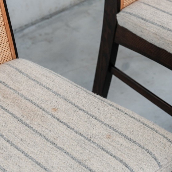 Image 1 of 6 Stühle aus Rattan und Esche, Dänemark 1980