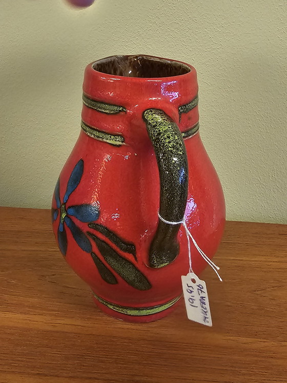 Image 1 of Vintage West Deutschland Krug Vase Ohr Vase