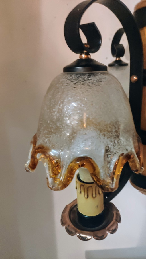 Brutalistische Murano-Lampe
