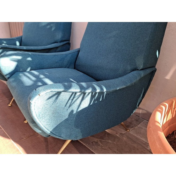 Image 1 of Paar Damensessel aus der Mitte des Jahrhunderts von Marco Zanuso für Arflex, 1950er Jahre