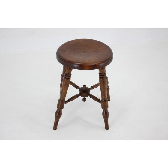 Image 1 of Vintage Holzhocker, Tschechoslowakei 1940er Jahre