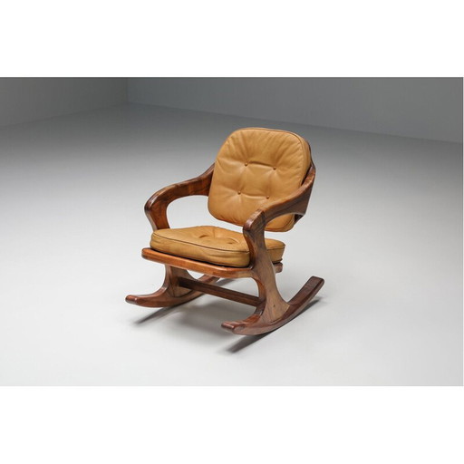 Vintage American Studio Furniture Schaukelstuhl, 1970er Jahre