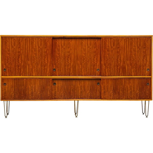 Vintage-Anrichte mit Haarnadelbeinen aus Messing von Alfred Hendrickx für Belform, 1950