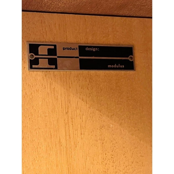 Image 1 of Vintage Anrichte aus Messing und Teakholz von William Watting für Fristho, Niederlande 1950er Jahre