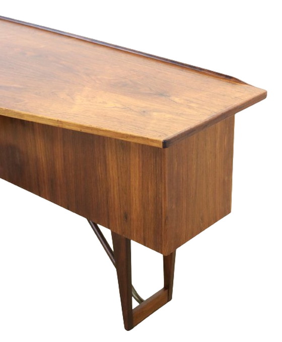 Image 1 of Peter Løvig Nielsen Bumerang-Schreibtisch 'Flovlev' vintage