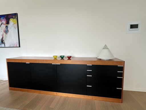 Pastoe Sideboard L-Serie, Schwarz mit Kirschholz