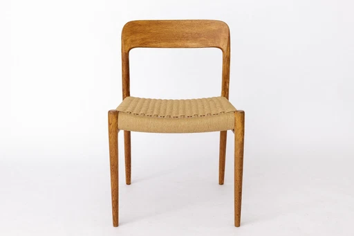 Vintage Danish Niels Moller Chair No. 75 - 1950S Eiche, Mid-Century Modern Design, Sammlermöbel