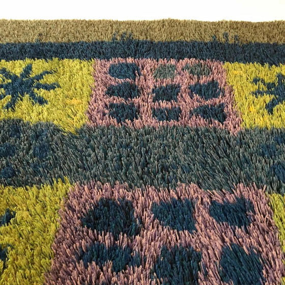 Image 1 of Vintage Rya "Pop Art"-Teppich von Arne Lindaas für Sellgren As, Norwegen 1970