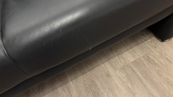 Image 1 of Montel 2 und 2,5 Sitzer Sofa Dunkelblau Leder