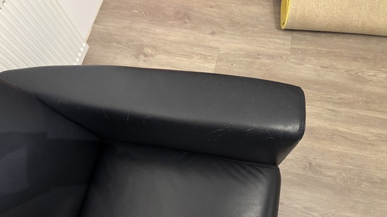 Image 1 of Montel 2 und 2,5 Sitzer Sofa Dunkelblau Leder