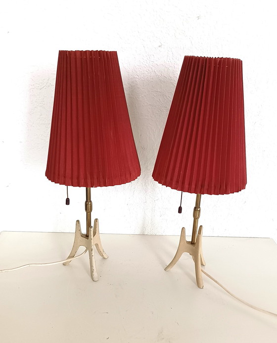 Image 1 of Zwei Nachttischlampen aus den Fünfzigern