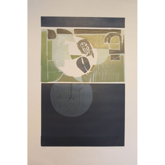 Image 1 of Satz von 6 abstrakten Gemälden von Ennio Tamburi, Italien 1966