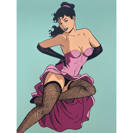 Image 1 of Vintage-Pin-up-Druck von Philippe Berthet