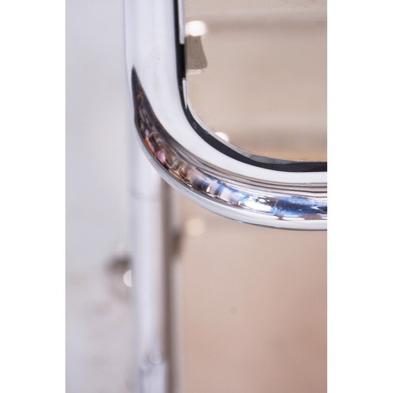 Image 1 of Servierwagen aus Chrom und Rauchglas, Mid Century, Tschechien 1960er Jahre