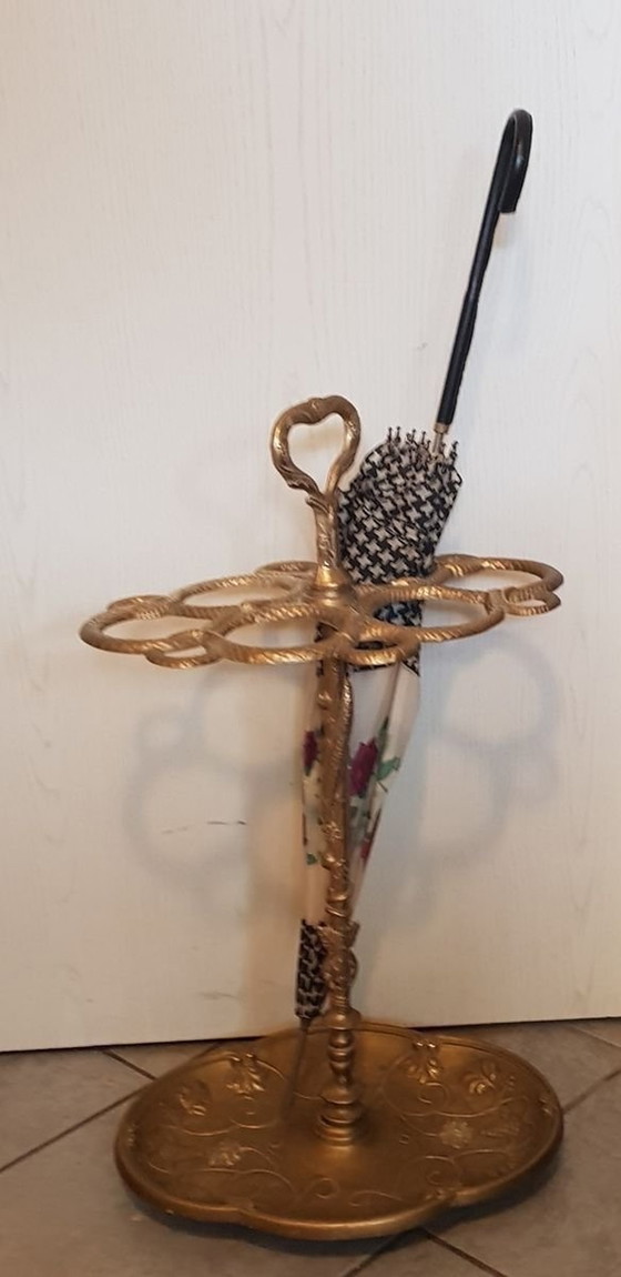 Image 1 of Regenschirmständer aus Messing mit Schlangendekor