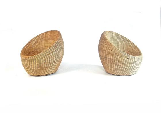 Image 1 of 2X Rattan Schalensitz