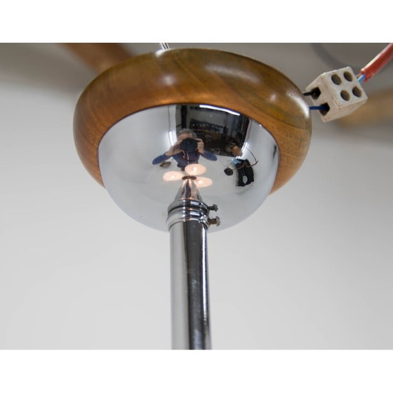 Image 1 of Weißer Opalglas-Kronleuchter im Art-Deco-Stil von Jindrich Halabala für Up Zavody, 1930