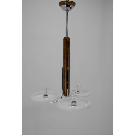 Image 1 of Weißer Opalglas-Kronleuchter im Art-Deco-Stil von Jindrich Halabala für Up Zavody, 1930