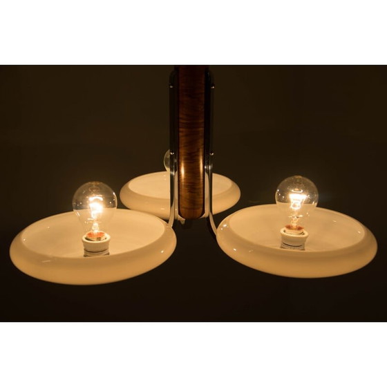 Image 1 of Weißer Opalglas-Kronleuchter im Art-Deco-Stil von Jindrich Halabala für Up Zavody, 1930