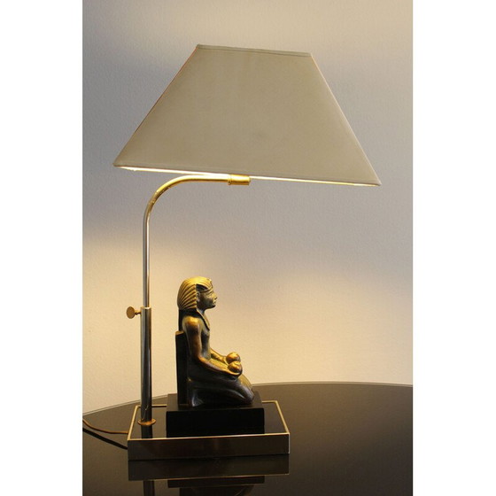 Image 1 of Vintage Hollywood Regency Pharao Tischlampe 1970er Jahre