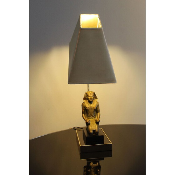Image 1 of Vintage Hollywood Regency Pharao Tischlampe 1970er Jahre