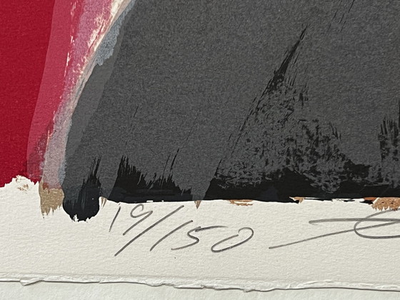 Image 1 of Walasse Ting, Komposition mit Frau und Katze, 1985 Lithographie, signiert