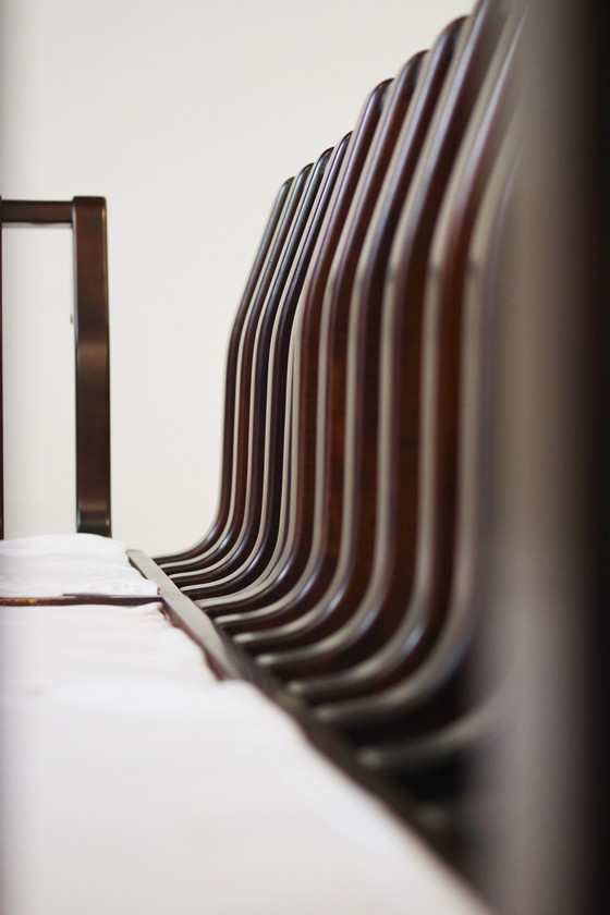 Image 1 of 1970S Modulares Buchenholzsofa von Frigerio - Original Stoffpolsterung, 6er Set