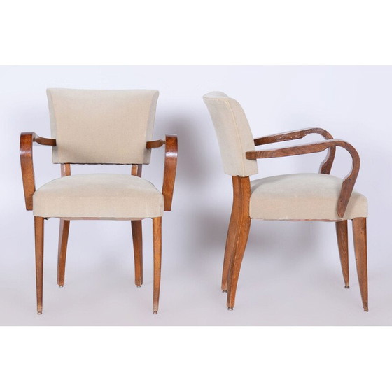 Image 1 of Paar Art-Déco-Sessel aus Buche von Jules Leleu, Frankreich 1930