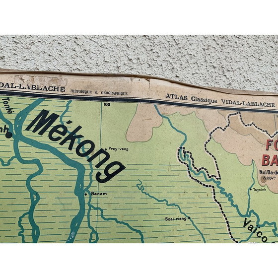 Image 1 of Vintage Schule Plakat Vidal lablache n°40 Cochinchine