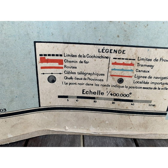 Image 1 of Vintage Schule Plakat Vidal lablache n°40 Cochinchine