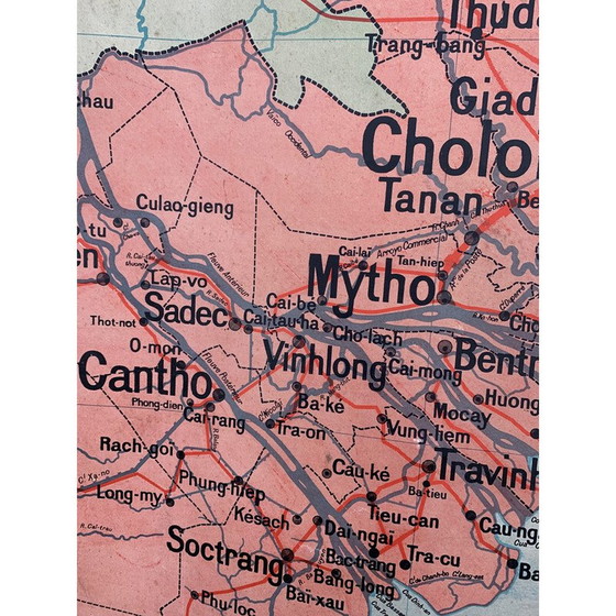 Image 1 of Vintage Schule Plakat Vidal lablache n°40 Cochinchine