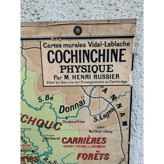 Image 1 of Vintage Schule Plakat Vidal lablache n°40 Cochinchine